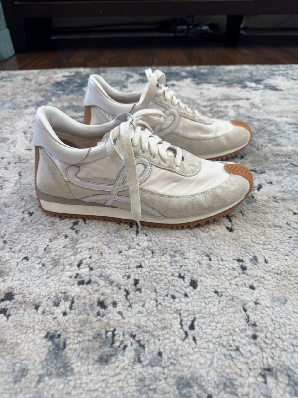 Loewe Flow Runner Suede & Leather Sneaker White - Picture 2 of 7